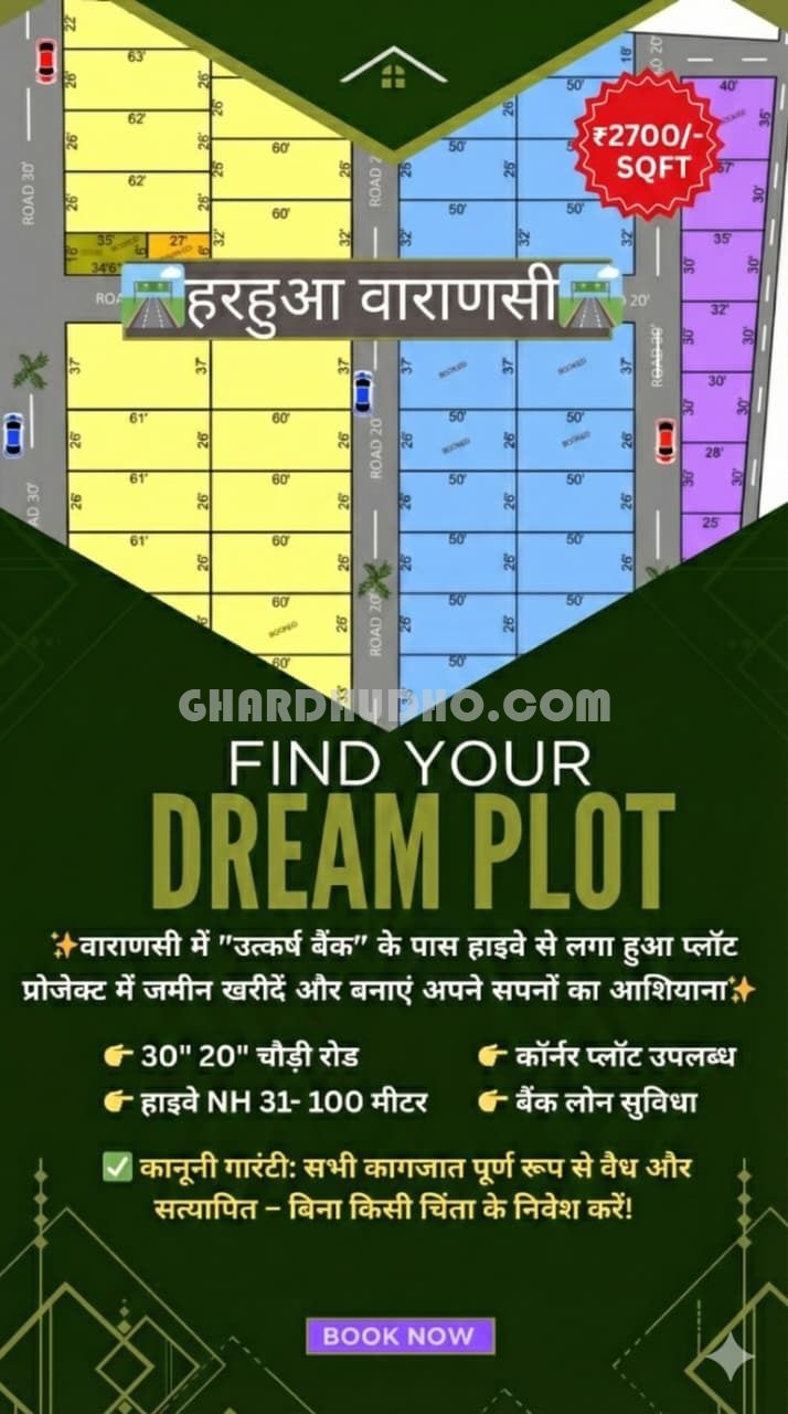 Free Hold Residential Plot For Sale In Harhua Varanasi