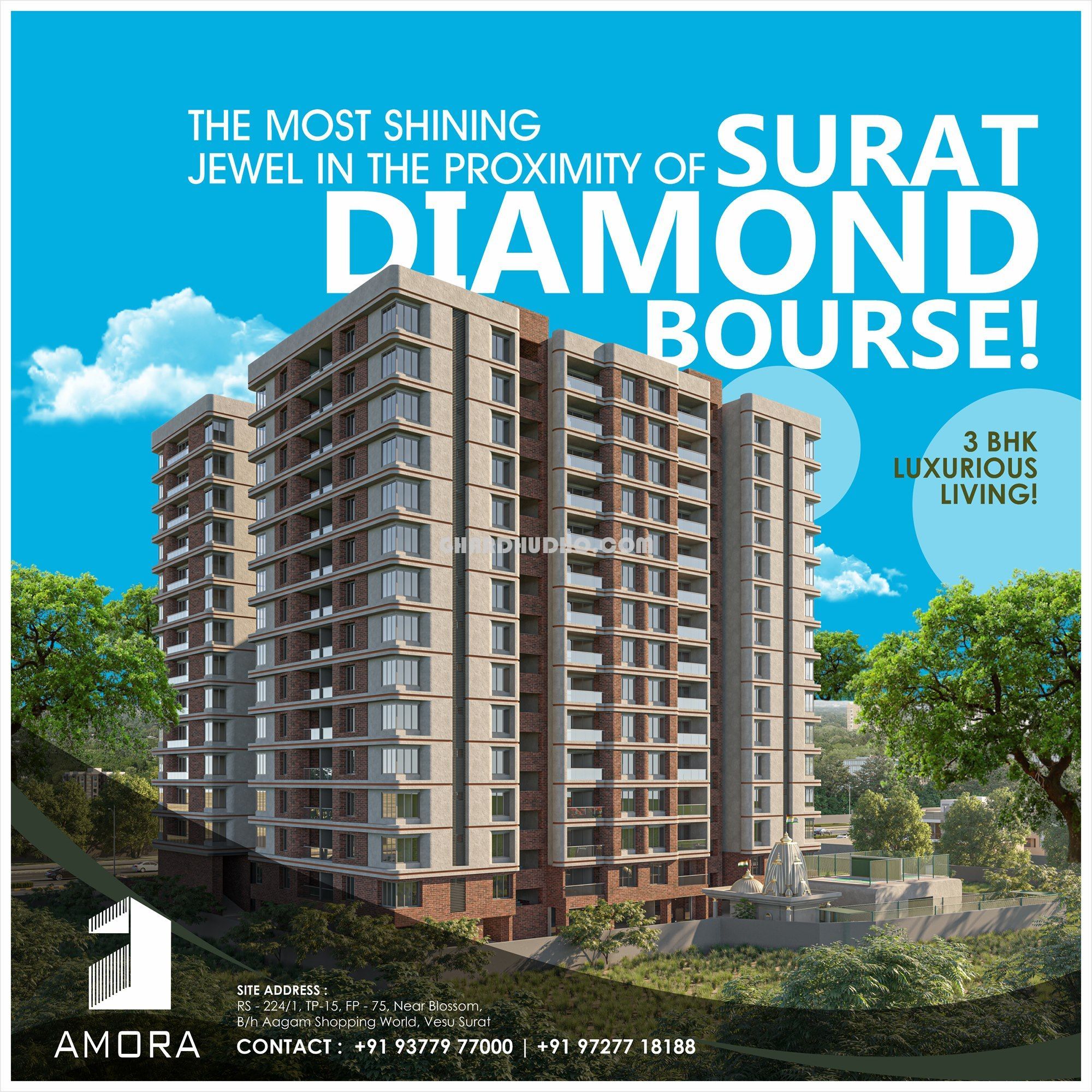 Amora : 3 BHK Premium Apartment in Surat