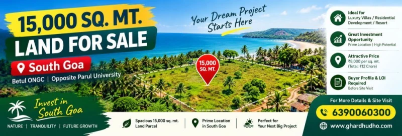 15000 Sq. Mt. Land For Sale In South Goa