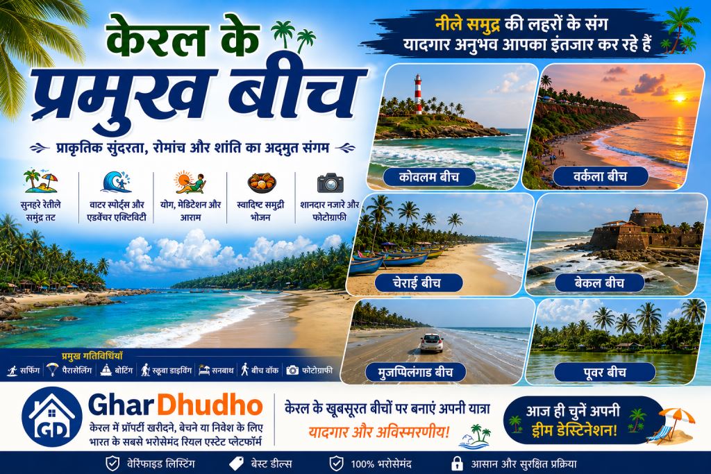 Major Sea Beaches of Kerala