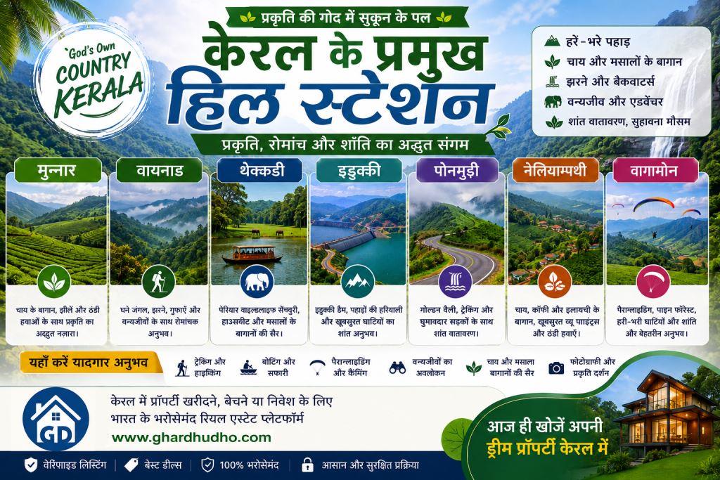 Major Hill Station of Kerala
