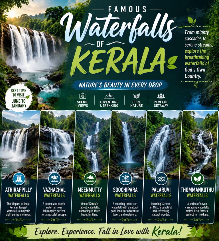 Famous Waterfalls of Kerala