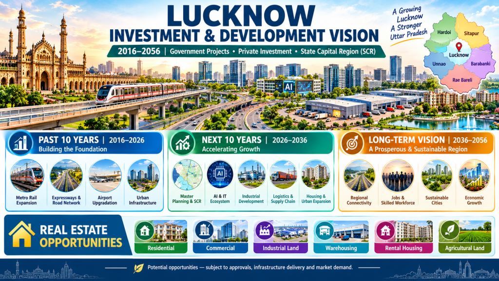 Lucknow State Capital Region (SCR) Development Vision 2026–2056: Government Projects, Investments & Future Growth Opportunities