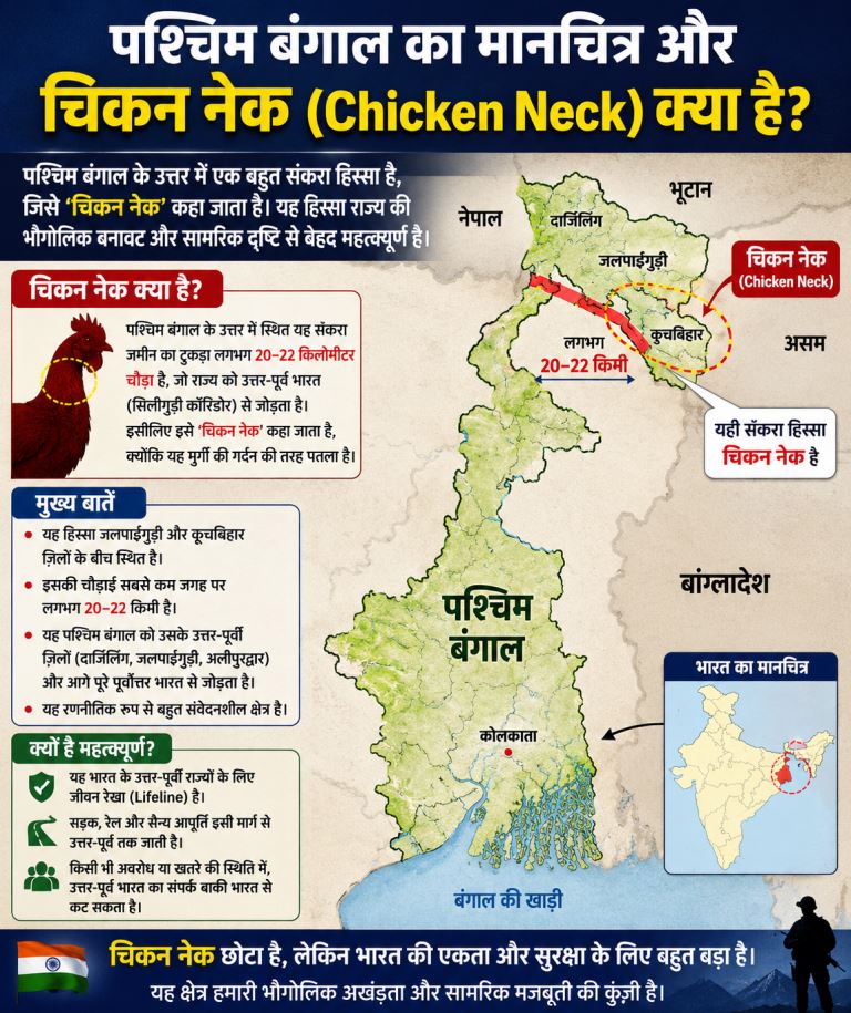 Chicken Neck – India’s Strategic Siliguri Corridor Explained
